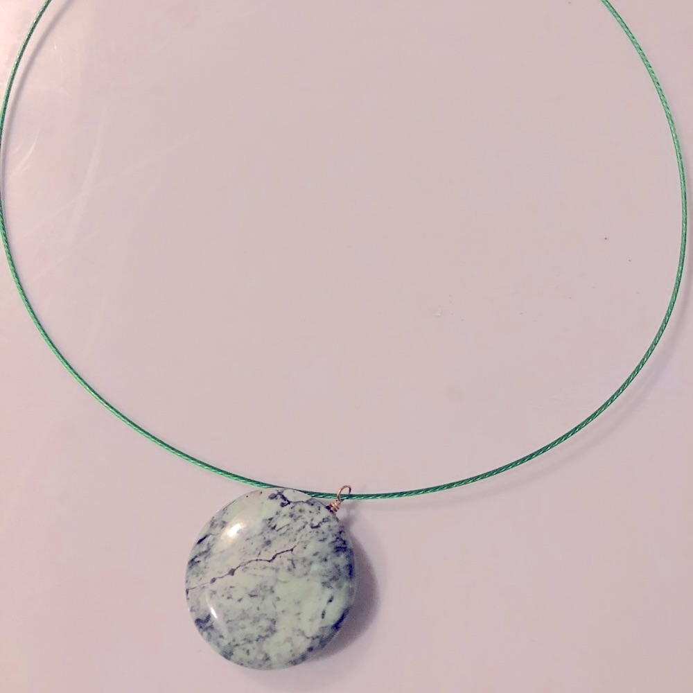 Handmade Green Stone Beach Choker